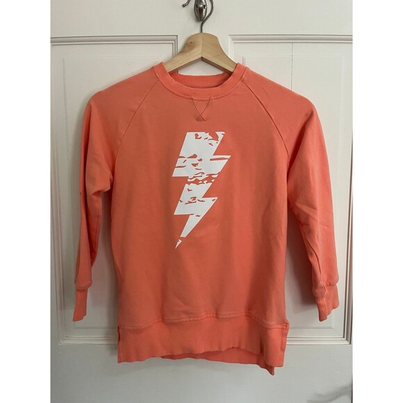 Little Bipsy Neon Lightening Bolt Sweatshirt in Desert Bolt Size 10 - Picture 2 of 5